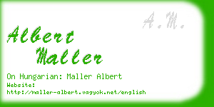 albert maller business card